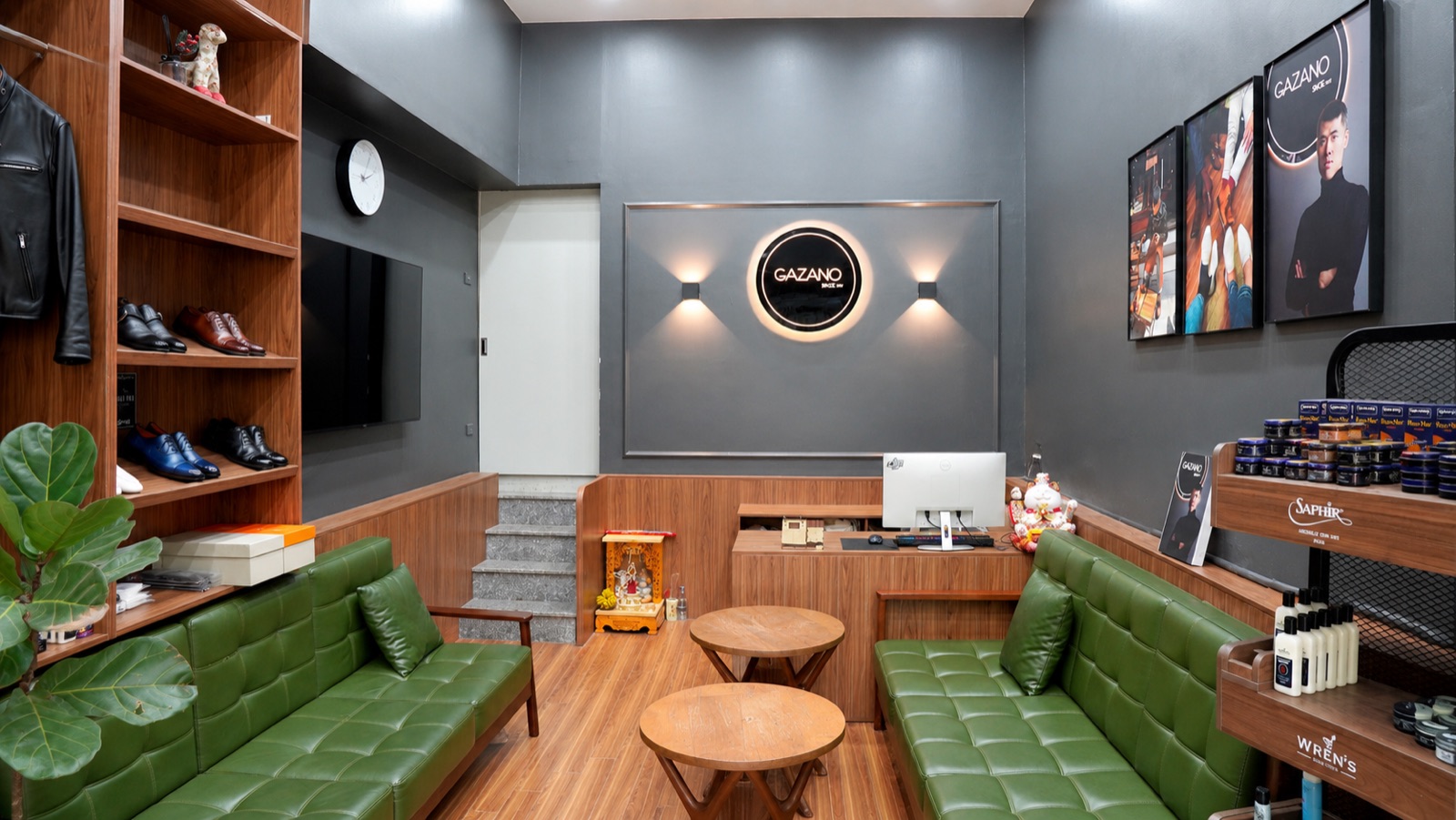 Không gian cửa hàng Gazano — Leather Care Expert tại Hà Nội